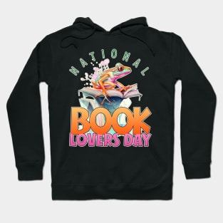 National Book Lovers Day Frog Hoodie